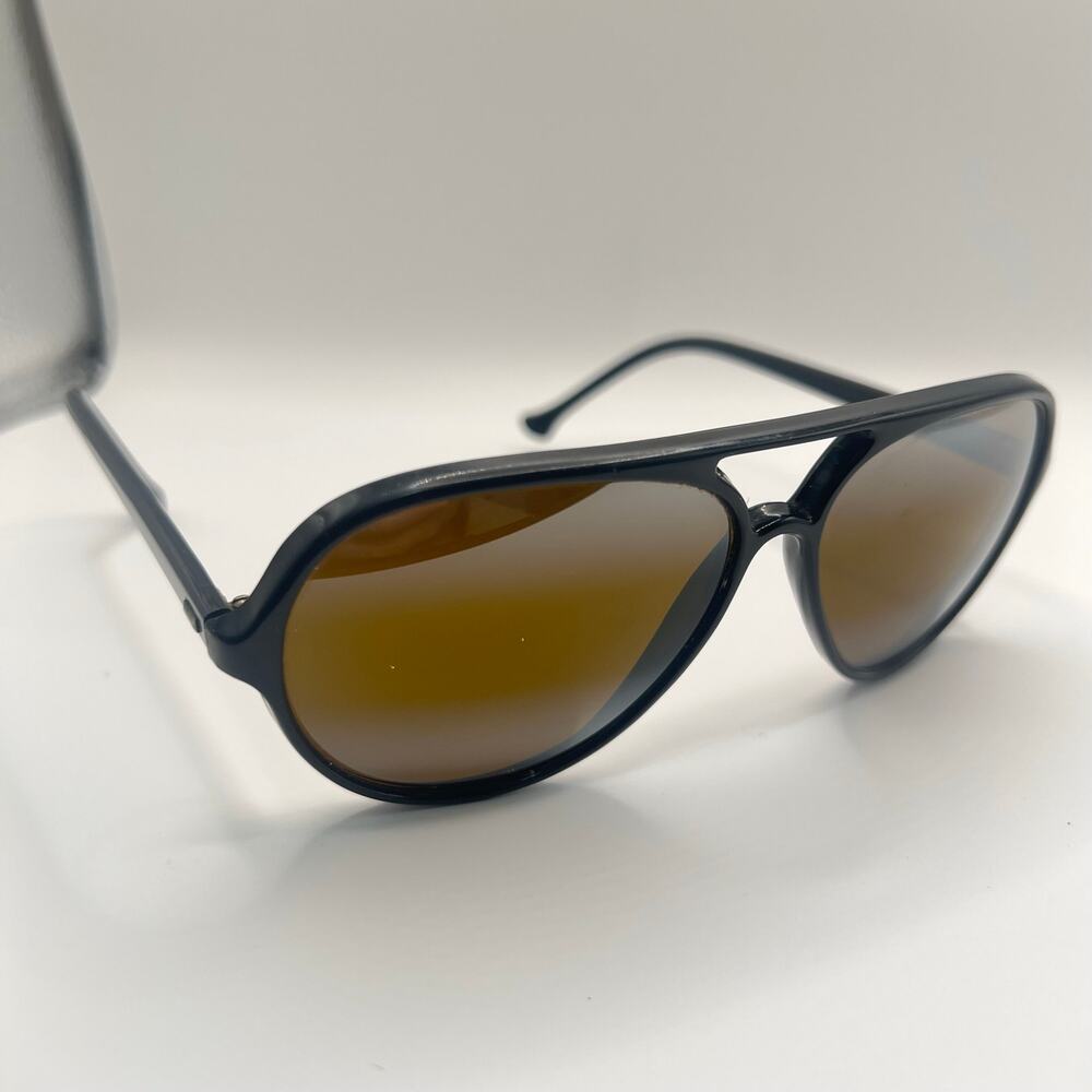 Vintage Suncloud Aviator Sunglasses Black France Frame 145